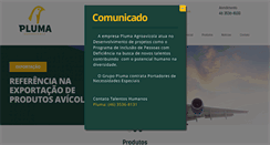 Desktop Screenshot of plumaagroavicola.com.br