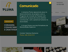 Tablet Screenshot of plumaagroavicola.com.br